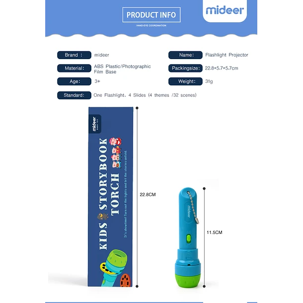 LINTERNA PROYECTORA DE CUENTOS - MIDEER