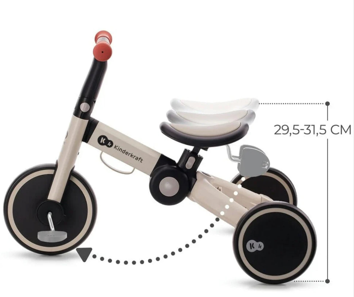 Triciclo 4Trike 3 en 1 Gris - Kinderkraft