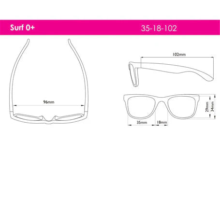 Lentes de sol Surf talla 0+ - Rosado